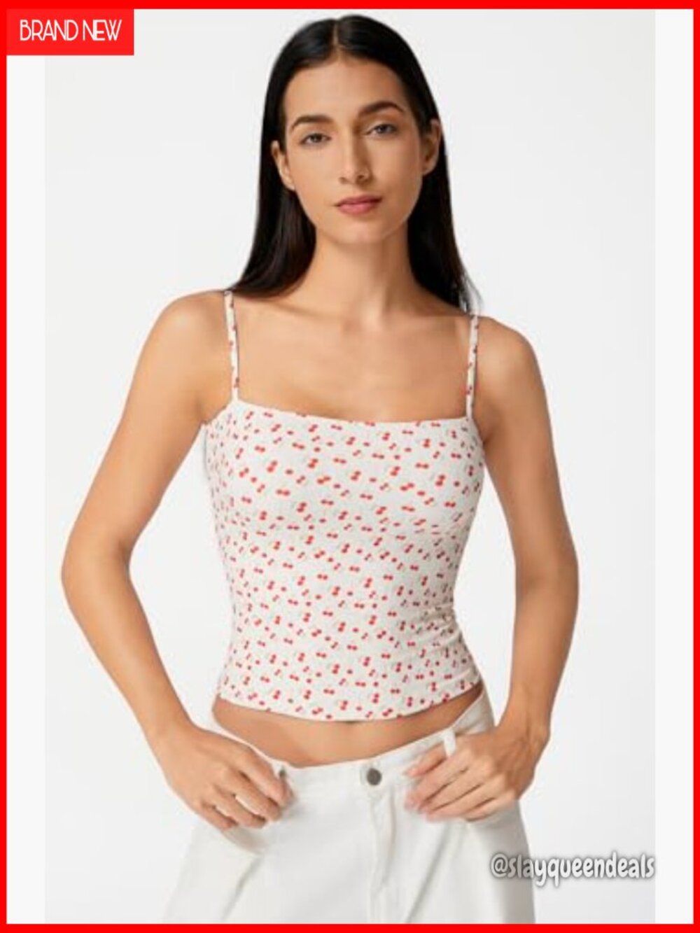 Double Lined Basic Tank Top Adjustable Spaghetti Straps Sleeveless Camisole - Picture 3 of 6